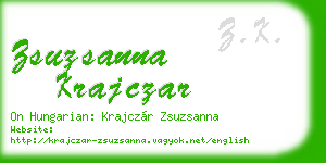 zsuzsanna krajczar business card